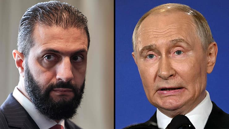 נשיא רוסיה ולדימיר פוטין נשיא סוריה אחמד א-שרע