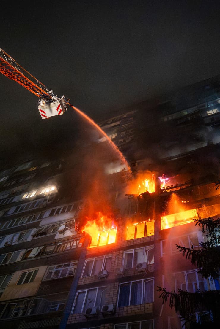 שריפה ב קייב 10 באוקטובר מתקפה של רוסיה על אוקראינה