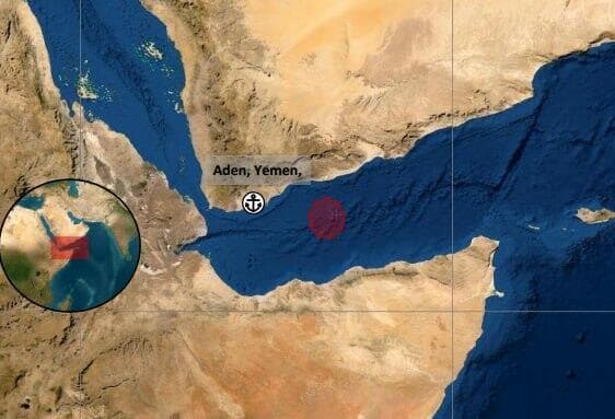 הנקודה שבה הותקפה הספינה 