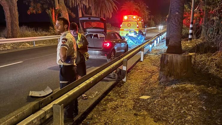 זירת התאונה בפרדס חנה