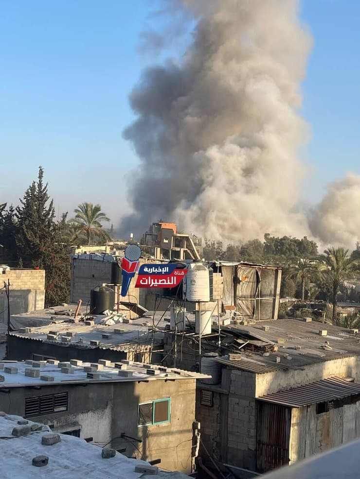 תקיפה במחנה אל-מראזי שבמרכז הרצועה תקיפה במחנה מע'אזי