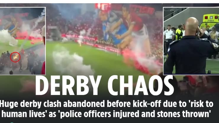 "דרבי של כאוס": הכותרת ב"סאן" דרבי