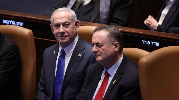 נתניהו, כ"ץ ולוין בפתיחת מושב הכנסת