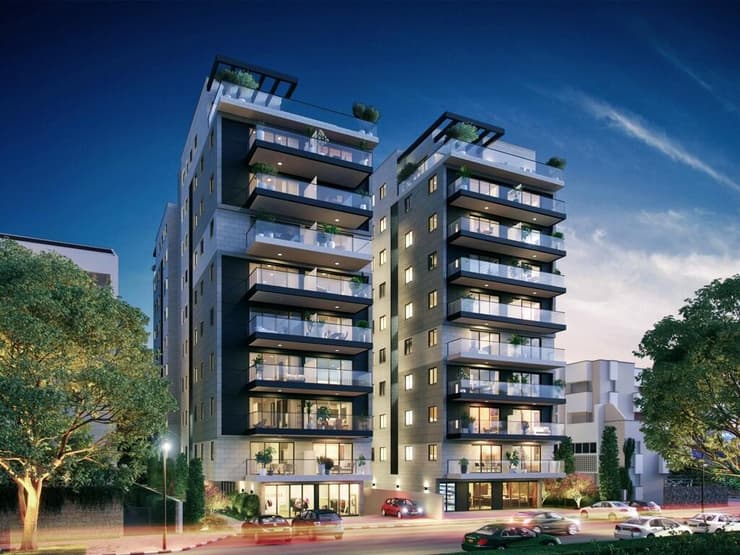 הדמיית מיזם התחדשות עירונית בכפר סבא של חברת קידר