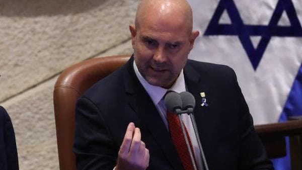 אמיר אוחנה ונשיא המדינה יצחק הרצוג בפתיחת מושב הכנסת