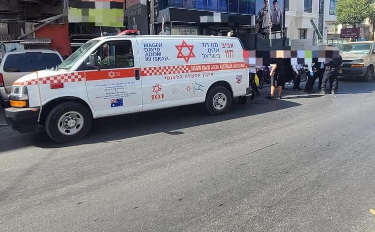 זירת התאונה בבני ברק (צילום: תיעוד מבצעי מד"א) זירת התאונה בבני ברק