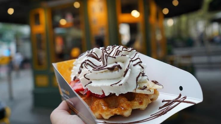 ופל עם קצפת בניו יורק