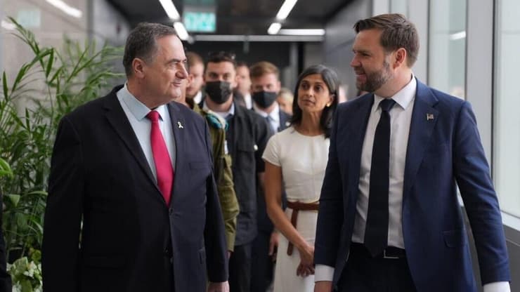 ישראל כ"ץ עם סגן נשיא ארה"ב ג'יי די ואנס