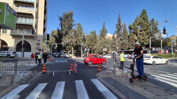 חסימות בממילא בירושלים בעקבות ביקורו של ג'יי די ואנס