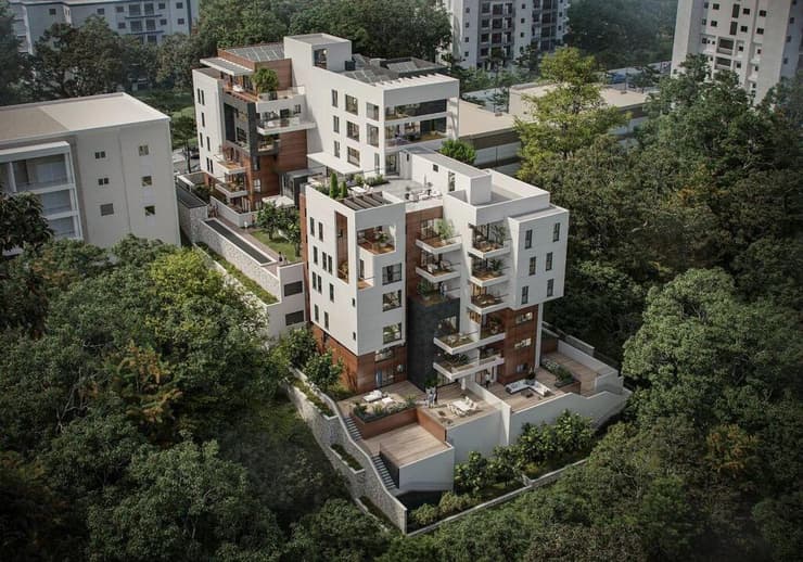 הדמיה של פרויקט התחדשות עירונית בחיפה של קבוצת שובל ומבנים 