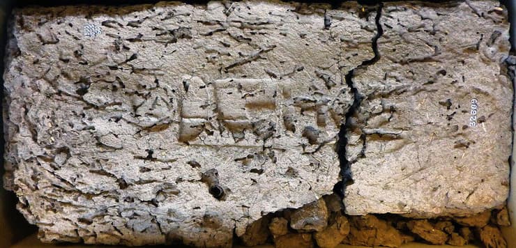 לבנת בוץ ממקדש יעחמס באבידוס, עליה מופיע השם נֵבּ-פֵּחטִי-רֵע (אדון הכוח הוא רע), אותו קיבל יעחמס מרגע שעלה על כס המלוכה (צילום: H.J. Bruins, British Museum) לבנת בוץ ממקדש יעחמס באבידוס, עליה מופיע השם נֵבּ-פֵּחטִי-רֵע (אדון הכוח הוא רע), אותו קיבל יעחמס מרגע שעלה על כס המלוכה