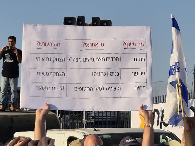 צילום: יריב כץ הפגנת תמיכה במציתי הפחים בכלא ניצן