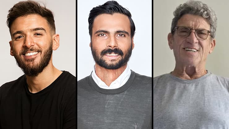 מימין לשמאל: אורי אהרנפלד, איציק סעידיאן ונדב וירש (צילום: טרלן בן אבי, רונן פדידה) אורי אהרנפלד איציק סעידיאן נדב וירש