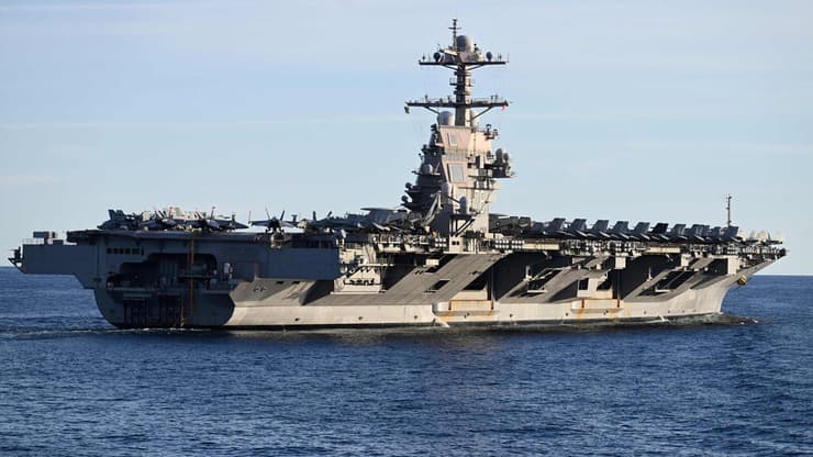 נושאת המטוסים האמריקנית "ג'רלד פורד" במהלך תרגיל של נאט"ו