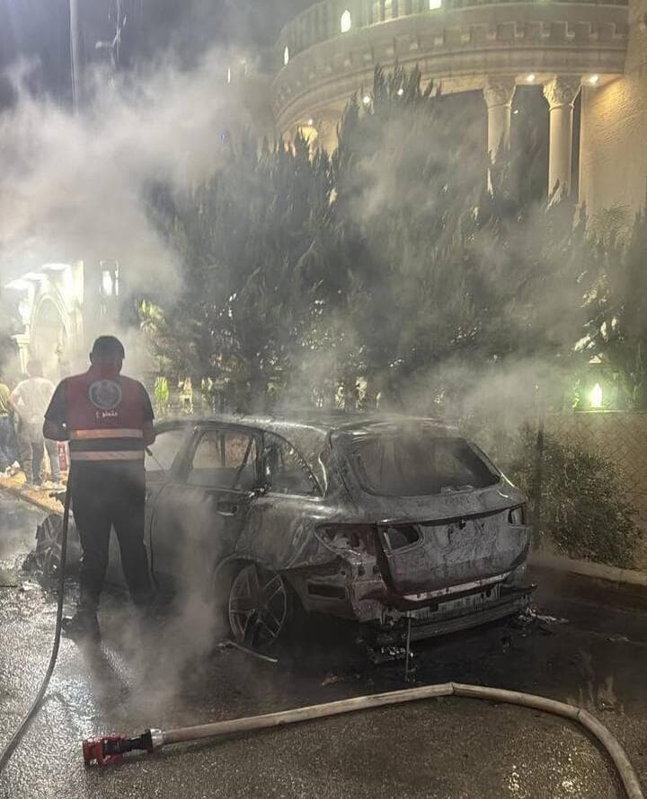 מתנחלים הציתו רכב בדיר דבואן