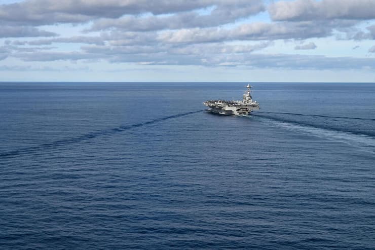 נושאת המטוסים האמריקנית "ג'רלד פורד" במהלך תרגיל של נאט"ו