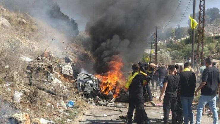 דיווח לבנוני: כטבמ ישראלי תקף בכפר חארוף בדרום לבנון