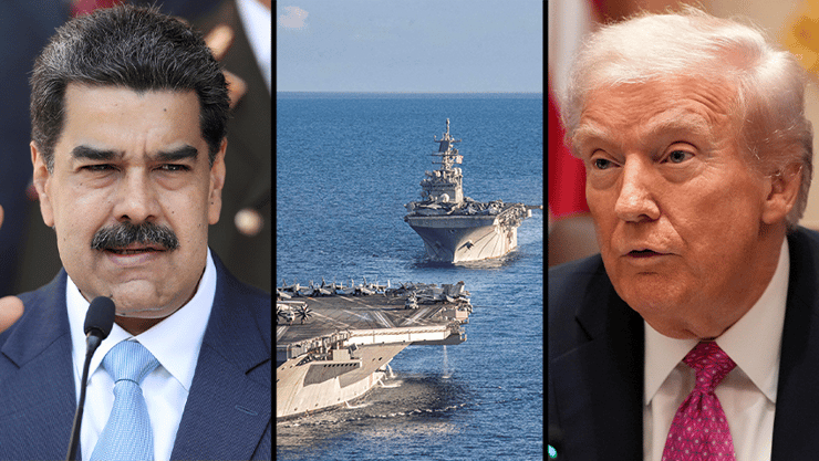 נושאת המטוסים נושאת מטוסים ג'רלד פורד שטה עם ספינות מלחמה ספינה שמלוות אותה באזור הים התיכון ב-31 בדצמבר בצל ההחלטה האמריקנית להוציא אותה מהאזור ולהחזירה ל ארה"ב