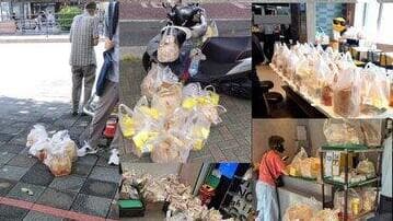 ארוחות של מקדונלד'ס זרוקות ברחובות יפן (צילום מסך מתוך טוויטר) ארוחות של מקדונלד'ס זרוקות ברחובות יפן