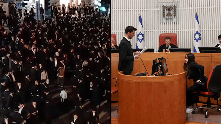 צילום: REUTERS/Ronen Zvulun, מוטי פרץ יצחק עמית, הפגנת החרדים בירושלים