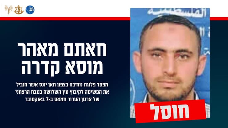 צילום: דובר צה"ל אינפוגרפיקה בנושא חיסול מפקד פלוגת נוח׳בה בצפון חאן יונס