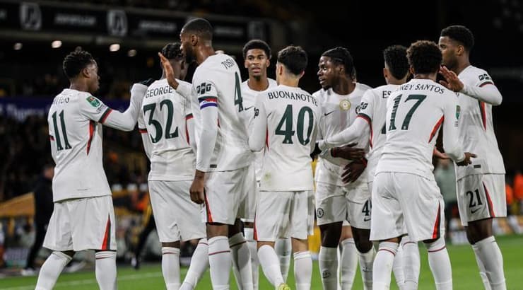 שחקני צ'לסי חוגגים (IMAGO) שחקני צ'לסי חוגגים