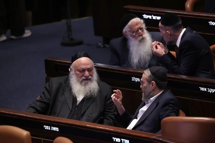 גולדקנופף וגפני במליאה, ארכיון (צילום: אלכס קולומויסקי) מליאת הכנסת