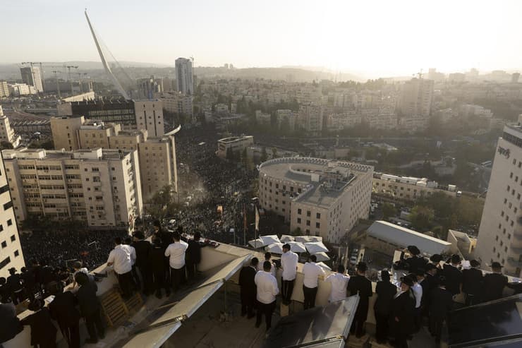 מחאת חרדים בירושלים (צילום: Amir Levy/Getty Images) מחאת חרדים בירושלים