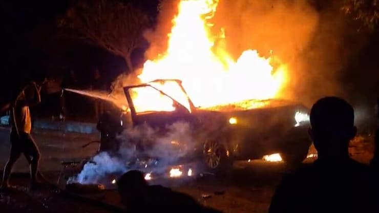 הרכב שהותקף בדרום לבנון רכב הותקף בכפר רומאן