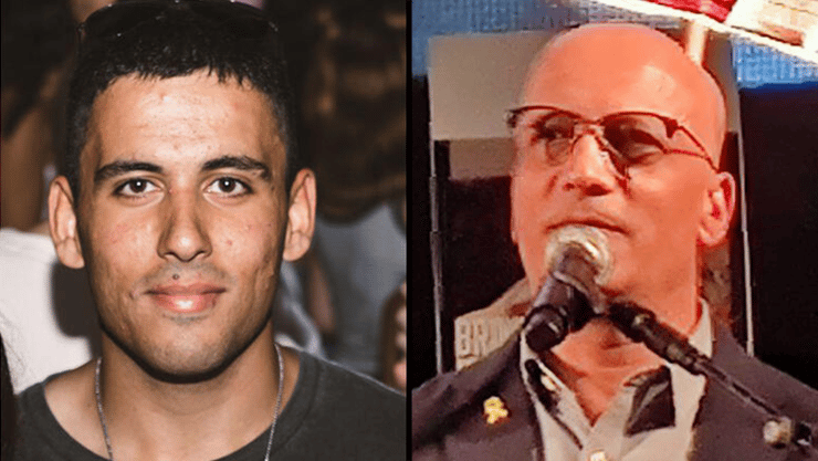האב אמיר ובנו עוז, שנפל ב-7 באוקטובר. (צילום: ליאור שרון) סמל עוז דניאל חן