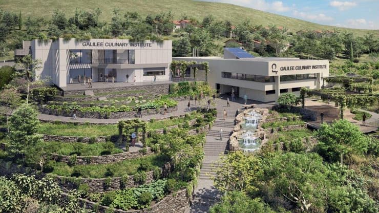 הדמיית המבנה המרכזי במרכז הקולינרי בגליל (צילום: בת אל יהודאי) הדמיית המבנה המרכזי במרכז הקולינרי בגליל