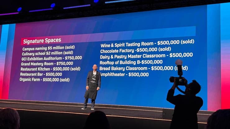 מחירון תרומות להקמת המרכז הקולינרי בגליל (צילום: ארגון JNF) מחירון תרומות להקמת המרכז הקולינרי בגליל