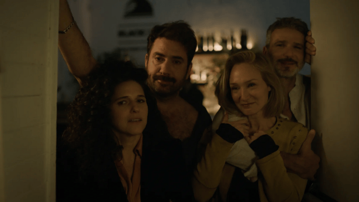 אם "חזרות" נוצרה בתקופת הקורונה, "מקום שמח" התהוותה בצל המלחמה. מתוך "מקום שמח" (באדיבות כאן 11, יסמין טי וי) מתוך "מקום שמח"