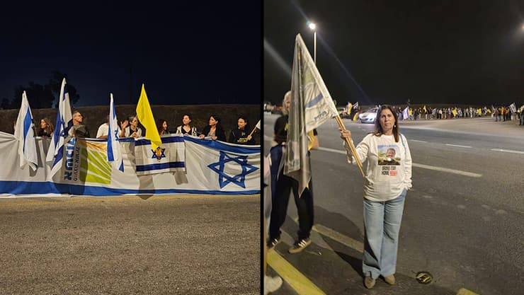 יעל אדר והתושבים בצומת גמה תושבים רבים, בהם תושבי מועצת אשכול, עומדים בצומת גמה כדי ללוות את השיירה