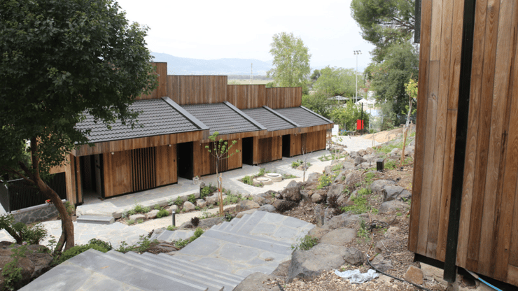 המבנה המרכזי במרכז הקולינרי בגליל. הבנייה בעיצומה (צילום: בת אל יהודאי) המבנה המרכזי במרכז הקולינרי בגליל