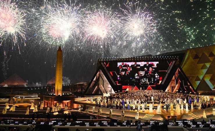 חנוכת המוזיאון המצרי הגדול (צילום: לשכת הנשיאות המצרית) חנוכת המוזיאון המצרי הגדול