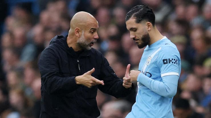 ריאן שרקי פפ גווארדיולה מנצ'סטר סיטי