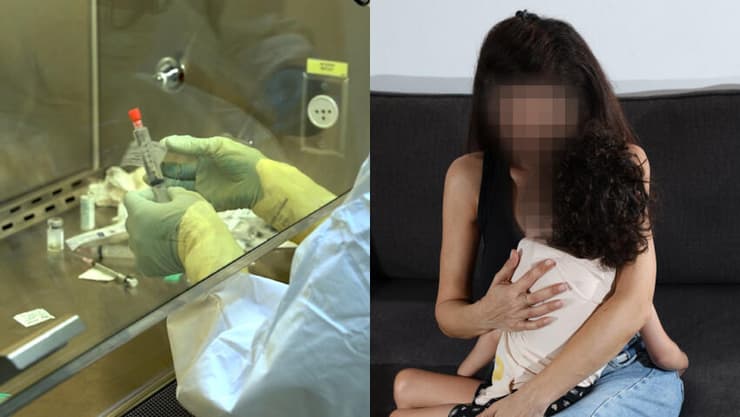 "כרגע זה בינה לבין אלוהים. כל מה שביכולת בני אדם לעשות, נעשה" (צילום: שאול גולן, שיבא) אורית ואיילה בת ה-8