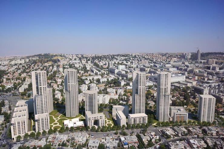 פרויקט מעגלי יבנה בירושלים (הדמיה: אדריכל אלי רכס) פרויקט מעגלי יבנה של קבוצת ברזני אשטרום שכונת גוננים קטמונים ירושלים