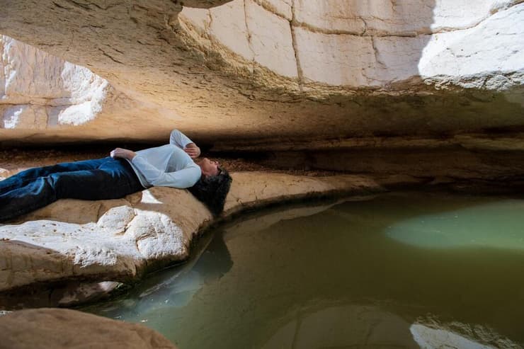 מאיר שלו בגב הנסתר. "מרגש לראות את הכישרון של מאיר מול ההוד של הגב" (צילום: שכי גרליץ) מאיר שלו בגב הנסתר. "מרגש לראות את הכישרון של מאיר מול ההוד של הגב"