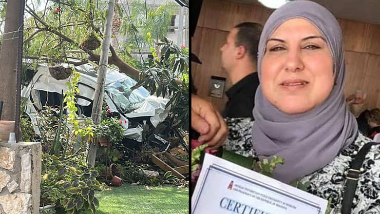 סוהילה סעאבנה וזירת התאונה בג'ת סוהילה סעאבנה