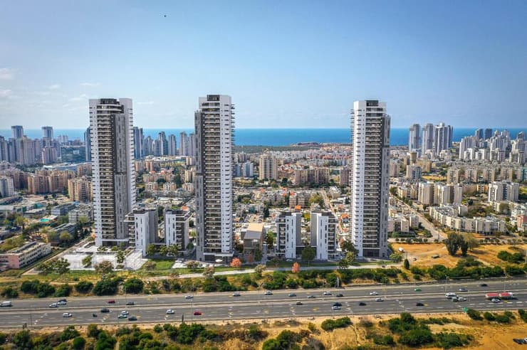 הדמיית פרויקט פינוי בינוי של חברת דימרי במתחם נורדאו נתניה