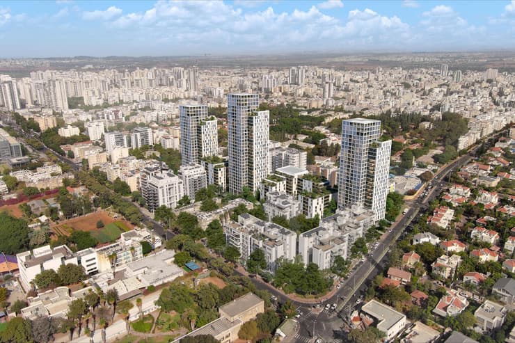 הדמיית מיזם התחדשות עירונית בפתח תקווה בשכונת בר יהודה