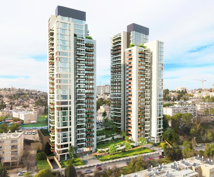 הדמיית פרויקט פינוי בינוי ברחוב גווטמלה בקרית יובל בירושלים