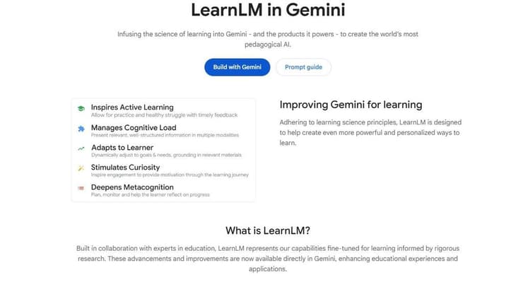 פיצ'ר הלמידה LearnLM של גוגל (צילום מסך) פיצ'ר הלמידה LearnLM של גוגל