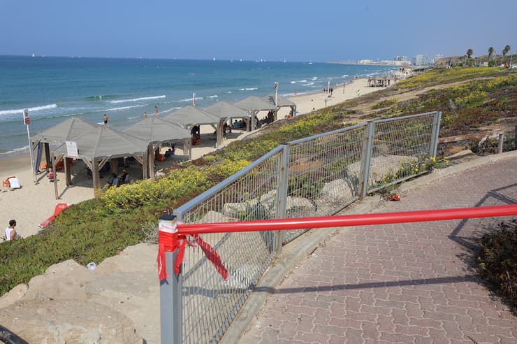 חוף הצוק בתל אביב לאחר מציאת טלפון הפצ"רית במקום