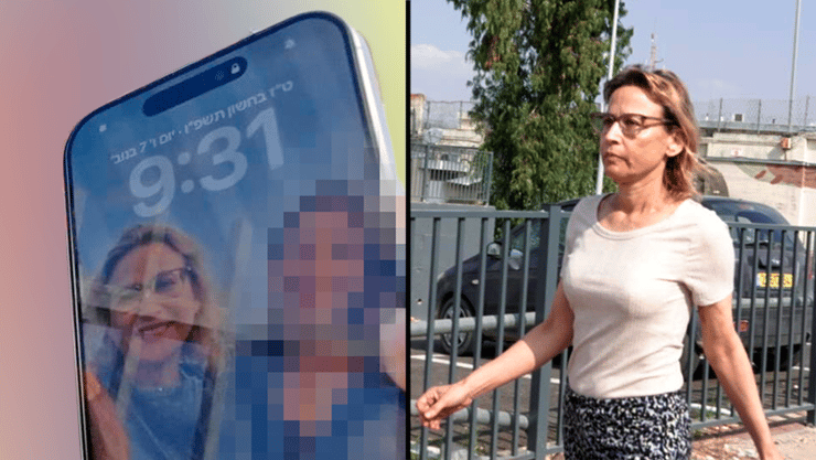 תומר ירושלמי והטלפון שלה שאותר בחוף בהרצליה (צילום: שאול גולן) טלפון שנמצא שנטען שהוא של הפצר"ית