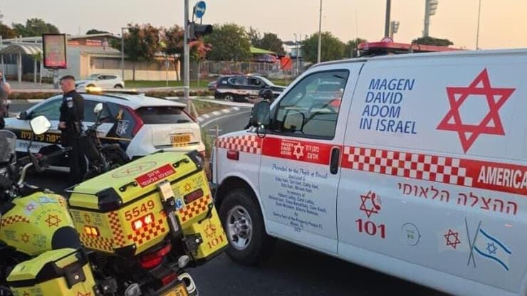 זירת תאונת הדרכים בראשון לציון