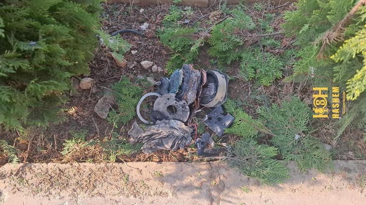 שרידי הטיל שתקף בלבנון