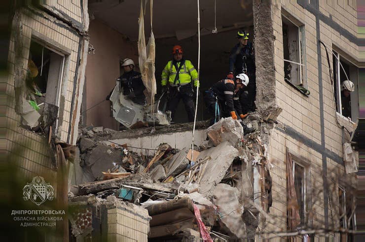 מתקפה רוסית בעיר דניפרו אוקראינה